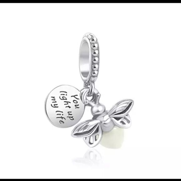 Glow in the dark Firefly Charm, ‘You light up my life’ - Picture 1 of 4